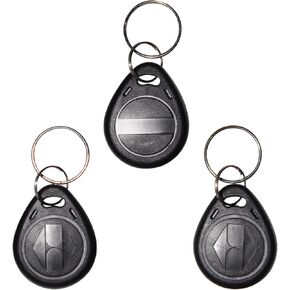 125KHz RFID Proximity ID Card Key Tags Writable rewritable T5577 fob tag(Pack of 3) (Black)