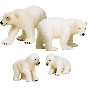 Terra by Battat B Brown Bear Family – Small Brown Bear Animal Figures for Kids 3-Years-Old & Up (4 Pc)