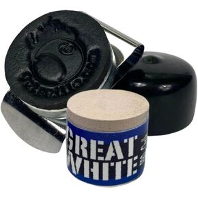 Great White TAN Sand Shark Chalk for Pool Cue Sticks Billiards - Starter Pack