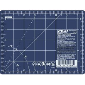 OLFA 6" x 8" Self Healing Rotary Cutting Mat (RM-6x8) - Double Sided 6x8 Inch Cutting Mat with Grid for Quilting, Sewing, Fabric, & Crafts, Designed for Use with Rotary Cutters (Green)