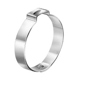 Oetiker 10500344 Zinc-Plated Steel Hose Clamp with Mechanical Interlock, One Ear, 7 mm Band Width, Clamp ID Range 35.0 mm (Closed) - 38.1 mm (Open) (Pack of 25)
