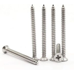 M4x45mm Flat Head Wood Self Tapping Stainless Steel Screw Phillips Head Self Drilling 50pcs