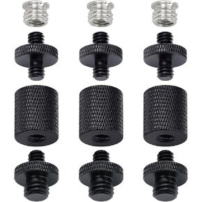 24 Pcs Camera Screw Adapter 1/4 to 1/4 and 1/4 to 3/8 Tripod Mount Converter Set for Camera Mount, Monopod, Ballhead, Flash Light Stand Frgyee