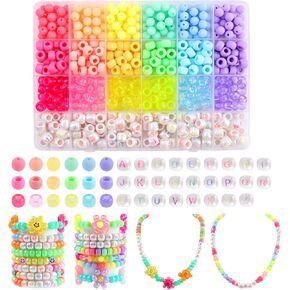 Candy Color Acrylic Heart Beads Star Beads Smiley Face Bead Assorted Plastic Beads Kit Cute Pastel Beads Circle Loose Spacer Beads Bulk for Bracelets Jewelry Making DIY Crafts Necklace Phone Charm