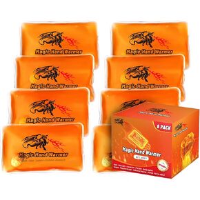 8 Pack Magic Hand Warmers, Reusable Snap Heat Packs, Reusable Pocket Hand Warmers, Portable Hand Warmers Used for Outdoor, Indoor, Working, Studying, Camping, Warm Gifts for Adults or Kid(P0125)