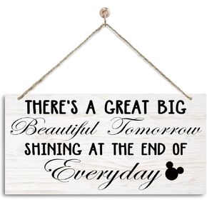 Farmhouse Wall Decor, Inspirational Wood Sign, Decorative Wall Plaque, Living Room Decor, Bedroom Decor, Wall Decor Art, There's A Great Big Beautiful Tomorrow Shining At the End of Everyday Sign