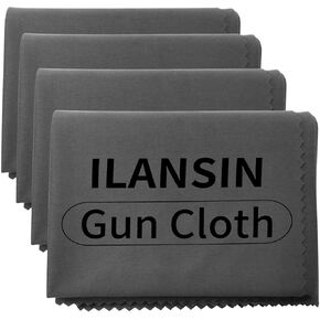 ILANSIN 10/5 حزمة قماش تنظيف بندقية من الألياف الدقيقة باللونين الأسود والرمادي - حجم كبير - وسادة تنظيف خالية من الوبر وقابلة لإعادة الاستخدام لجميع الأسلحة النارية - كل حزمة معبأة بشكل فردي - متجر مستلزمات تنظيف الأسلحة