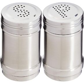 Juvale 2 Ounce Stainless Steel Metal Salt and Pepper Shakers for Kitchen Counter, Dinner Table, Condiments, and Cooking, Refillable, Perforated "S" and "P" Caps (3.5 in)