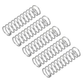 uxcell 5Pcs Compression Spring, Wire Diameter 0.016", OD 0.12", Free Length 0.59" 304 Stainless Steel Coil Mechanical Compressed Spring, Silver
