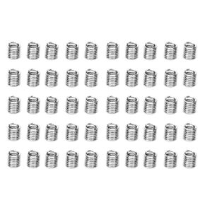 50pcs US Standard 5/16" 18x1.5D Thread Inserts Wire Thread Insert Thread Repair Sleeve Socket Bushing Screw Steel Shell Spiral Wire Helicoil Screw for Automotive Repair