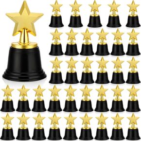 Jerify Mini Star Trophy Awards Bulk 4.7 Inch Gold Trophy Awards Plastic Trophy Cup for Kids Party Favors Soccer Football Game Winning Prize Competitions Carnival Rewards Kids Adults