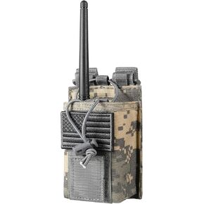 FRTKK Tactical Radio Holder Radio Holster Molle Radio Pouch Universal Radio Case Military Heavy Duty Radio Bag for Police Firefighter Two Ways Walkie Talkies Vest