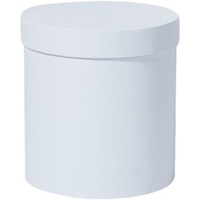Round Box for Flower Packaging Luxury Paper Cardbord Boxes with Lids for Valentine's Day Wedding DIY decoration Jewelry Storage Accessories (White)