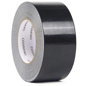 COSIMIXO 1-Pack Black Heavy Duty Wide Duct Tape, 4 inches x 55 Yards, Strong, Flexible, No Residue, All-Weather and Tear by Hand - Bulk Value for Repairs, Industrial, Professional Use