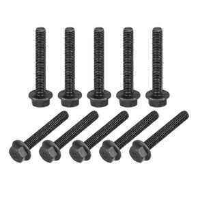 uxcell M6x40mm Hex Serrated Flange Bolts 10.9 Grade Carbon Steel Screws 15pcs