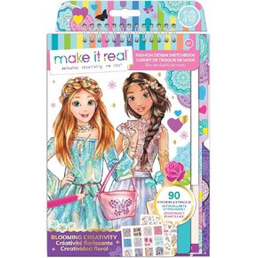 Make It Real – Fashion Design Sketchbook: Pretty Kitty. Cat Inspired Fashion Design Coloring Book for Girls. Includes Sketchbook, Stencils, Stickers, and Fashion Design Guide