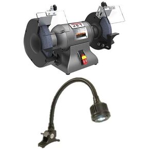 Jet 578010 1 hp 10 Industrial Bench Grinder with DBG-Lamp, 3W LED Lamp for IBG-8", 10", 12" Grinders