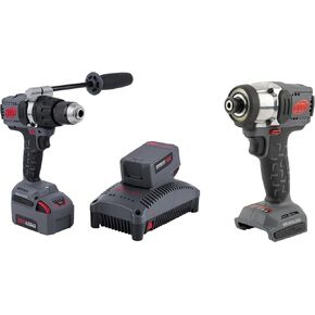 Ingersoll Rand D5241-K22 1/2" 20V Cordless Hammer Drill 2 Battery Kit with the Ingersoll Rand W3111 20V 1/4" Hex Cordless Impact Driver