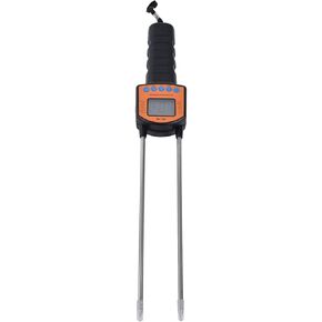 Meter, 5-49.9% Grain Humidity Tester Portable Water Content Analyzer Digital LCD Tools for Cereal Straw/Wheat/Corn/bran/Forage Grass Support Temperature and in Celsius