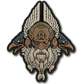 M-Tac Tactical Morale Patch Odin Viking War God 3D PVC (Grey) in Kuwait