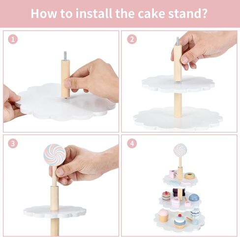 Wooden Tea Party Set, Tea Set for Little Girls 1-3 Toddler Tea Sets for Girls 2-4 with Wooden Toys Food Pretend Play Tea Party Wooden Kitchen Toys Playset Christmas Birthday Gift in Kuwait