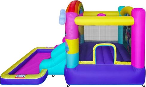 Funormous Disney Mickey Mouse Bounce House with Slide, Indoor Outdoor Inflatable Bouncy Castle Funhouse Ball Pit Plus Heavy Duty Air Blower in Kuwait