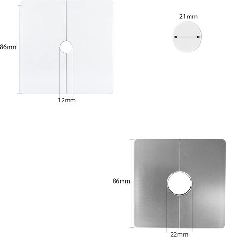 غطاء فتحة سلك الحائط باللون الفضي المحجوز لوحة ثقب الحفر ديكور خزانة مكتب مكتب فتحة غطاء أنبوب الغبار سدادة الأجهزة البيضاء ذاتية اللصق ملصقات ثقب المسمار مجموعة 110 قطعة in Kuwait