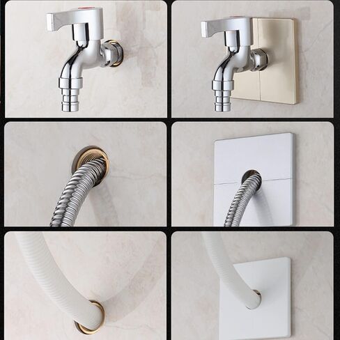 غطاء فتحة سلك الحائط باللون الفضي المحجوز لوحة ثقب الحفر ديكور خزانة مكتب مكتب فتحة غطاء أنبوب الغبار سدادة الأجهزة البيضاء ذاتية اللصق ملصقات ثقب المسمار مجموعة 110 قطعة in Kuwait