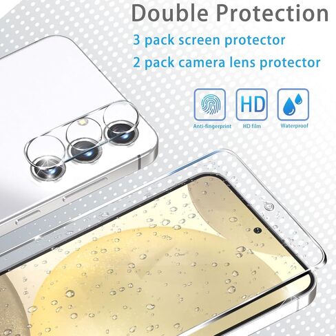 iAnder 3 Pack واقي شاشة زجاجي لهاتف Galaxy S21، 3 عبوات من واقي عدسة الكاميرا مع صينية سهلة التركيب، يدعم مستشعر بصمات الأصابع، وضوح شبكية العين عالي الدقة، مناسب للحافظة in Kuwait