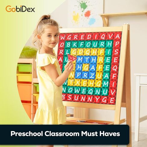 GobiDex Magnetic Tiles for Kids Age 3+, Magnets Building Blocks Toddler Toys Birthday Gifts for Boys & Girls (52PCS) in Kuwait