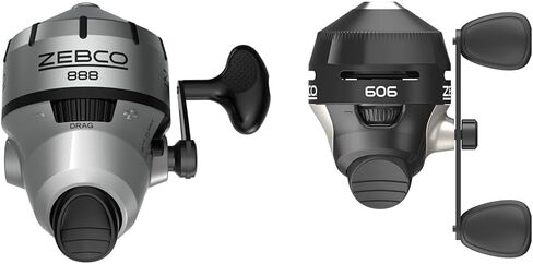 Zebco 888 Spincast Fishing Reel, Size 80 Reel, Changeable Right- or Left-Hand Retrieve, Built-in Bite Alert, 2.6:1 Gear Ratio, Pre-spooled with 25 lb Zebco line, Silver in Kuwait