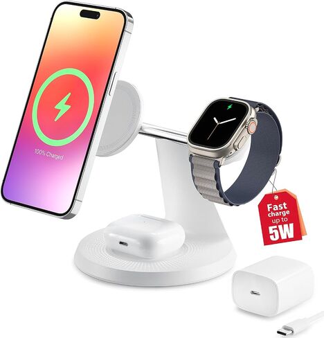 محطة شحن لاسلكية ZECHIN 3 في 1 لأجهزة Apple مع MagSafe in Kuwait