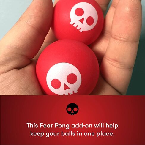 Fear Pong: Ball Bag Set – 6 Extra Balls + 10 Extra Dare Cards – The Perfect Add-on for Beer Pong Parties and Game Night in Saudi Arabia