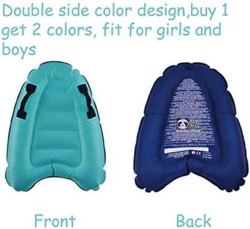 Inflatable Body Surfing Float Board Surf Rider for Slip and Slides Pool Water Game Portable Dual Boogie Board Wave Bodyboard Water Beach Fun Toy Double-Color Design for Kids and Adult 3020Inch in Kuwait