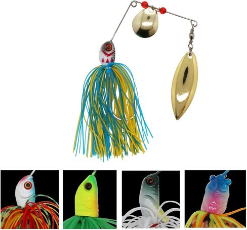 SUPERTHEO Fishing Lure Set Fishing Spoons Frog Lures Soft Hard Metal Lure Crank Popper Minnow Pencil Jig Hook for Trout Bass Salmon with Tackle Box in Kuwait