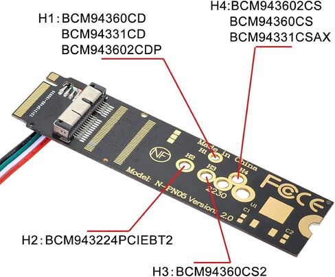 ChenYang M.2 Key-A NGFF to Mini PCI-E PCI Express Converter Adapter for 9260 8265 7260 WIFI6 WIFI7 AC Card in Kuwait