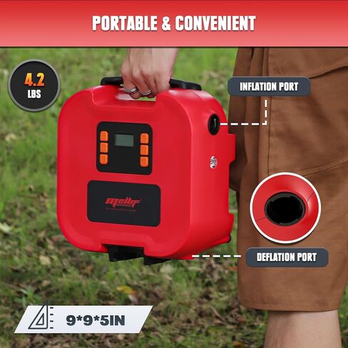 مضخة لوح مجداف لاسلكية من Mellif لبطارية ميلووكي 18 فولت (بدون بطارية)، مضخة SUP محمولة 20 رطل لكل بوصة مربعة، موصل سيارة 12 فولت تيار مستمر، إيقاف تلقائي، مضخة كهربائية لألواح التجديف القابلة للنفخ والقوارب والرياضات المائية in Kuwait