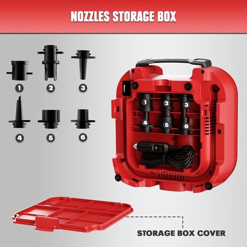 مضخة لوح مجداف لاسلكية من Mellif لبطارية ميلووكي 18 فولت (بدون بطارية)، مضخة SUP محمولة 20 رطل لكل بوصة مربعة، موصل سيارة 12 فولت تيار مستمر، إيقاف تلقائي، مضخة كهربائية لألواح التجديف القابلة للنفخ والقوارب والرياضات المائية in Kuwait