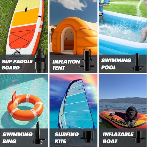 مضخة لوح مجداف لاسلكية من Mellif لبطارية ميلووكي 18 فولت (بدون بطارية)، مضخة SUP محمولة 20 رطل لكل بوصة مربعة، موصل سيارة 12 فولت تيار مستمر، إيقاف تلقائي، مضخة كهربائية لألواح التجديف القابلة للنفخ والقوارب والرياضات المائية in Kuwait