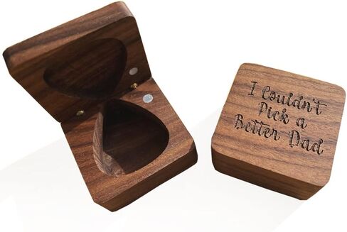 Walnut Guitar Pick Storage Box, Can Hold Many Picks, I Pick You Always and Forever, Guitar Gifts for Boyfriend Husband, 1 Pack in Saudi Arabia