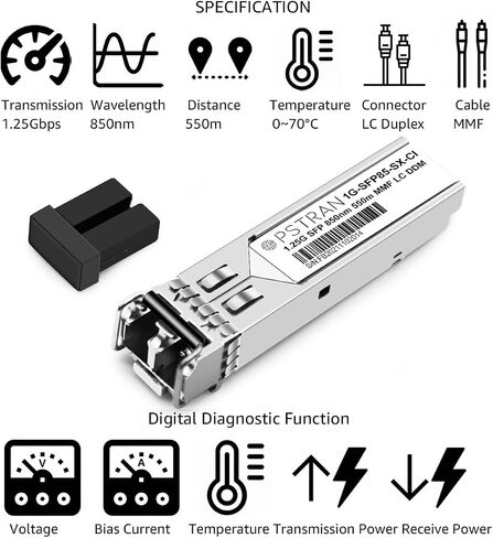 OPSTRAN 1000BASE-LX/LH SFP Transceiver Module for Netgear AGM732F Ubiquiti UF-SM-1G 1310nm 20km DDM Duplex LC SMF in Kuwait