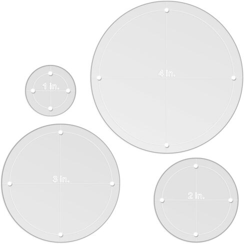 Diamond Quilting Acrylic Templates 4", 3", 2", 1" 45 Degree 1/4" Seam Allowance, 1/8" Acrylic in Kuwait