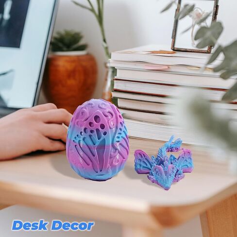 3D Printed Dragon Eggs, Articulated Butterfly Dragon Eggs with Dragon Inside, Crystal Dragon Fidget Toys, 3D Dragon Toys Surprise Eggs , Home Office Decor Executive Desk Toys (Random Dreams) in Saudi Arabia
