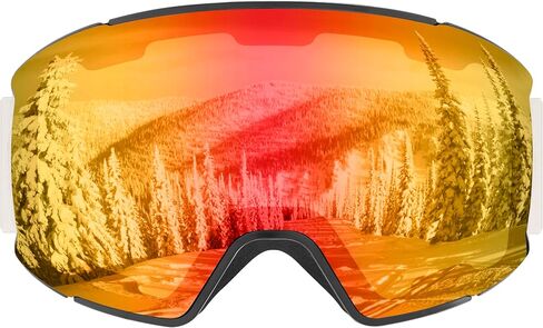 Retrospec Zenith Ski Goggles - Snowboard Goggles for Men, Women, Boys & Girls - 100% UV Protection, Anti-Fog Snow Goggles in Kuwait