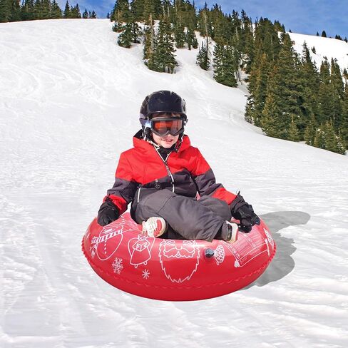 Lixada Inflatable Snow Tube PVC Thicken with Handle 35''/43.3'' for Adult, Sports Ski Sledding Inner Tubes Inflatable Ski Ring for Skiing Snowing Winter Outdoor Sports in Saudi Arabia