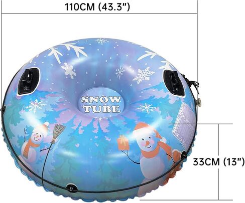 Lixada Inflatable Snow Tube PVC Thicken with Handle 35''/43.3'' for Adult, Sports Ski Sledding Inner Tubes Inflatable Ski Ring for Skiing Snowing Winter Outdoor Sports in Saudi Arabia