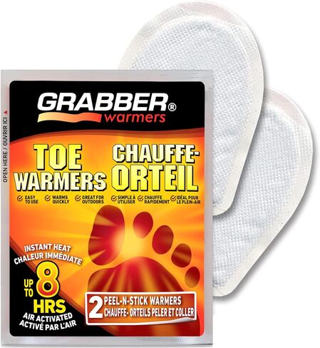 مجموعة كبيرة من أدوات تدفئة أصابع القدم اللاصقة من Grabber Warmers، 8 أزواج، أسمر ضارب للصفرة، TWES8DISPLAYUSA in Kuwait