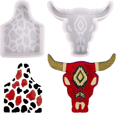 2 Pcs Freshie Molds for Aroma Beads, Highland Cow and Cowboy Silicone Molds for Car Freshie, Large Car Freshies Supplies Silicone Molds for Soap, Candle, Resin, Clay, DIY Craft, Gifts, Home Decor in Saudi Arabia