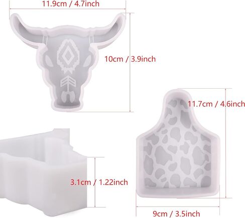 2 Pcs Freshie Molds for Aroma Beads, Highland Cow and Cowboy Silicone Molds for Car Freshie, Large Car Freshies Supplies Silicone Molds for Soap, Candle, Resin, Clay, DIY Craft, Gifts, Home Decor in Saudi Arabia