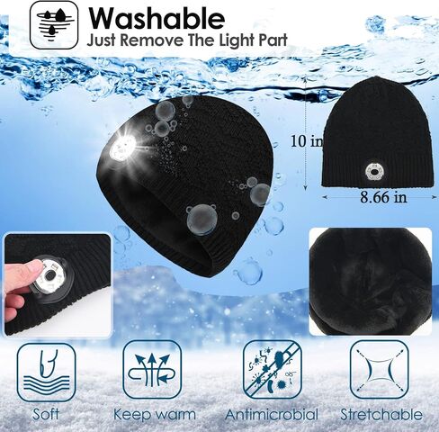 CenGoes Beanie Hat for Men Gifts Winter Hat Unisex Unique Gifts for Men Women Teenagers Dad Him Black in Saudi Arabia